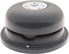 Edwards Signaling - 6" Diam, 120 VAC Bell - 0.07 Amps, 92 Decibles at 10', Vibrating, Waterproof - Benchmark Tooling