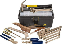 Ampco - 16 Piece Nonsparking Tool Set - Comes in Tool Box - Benchmark Tooling