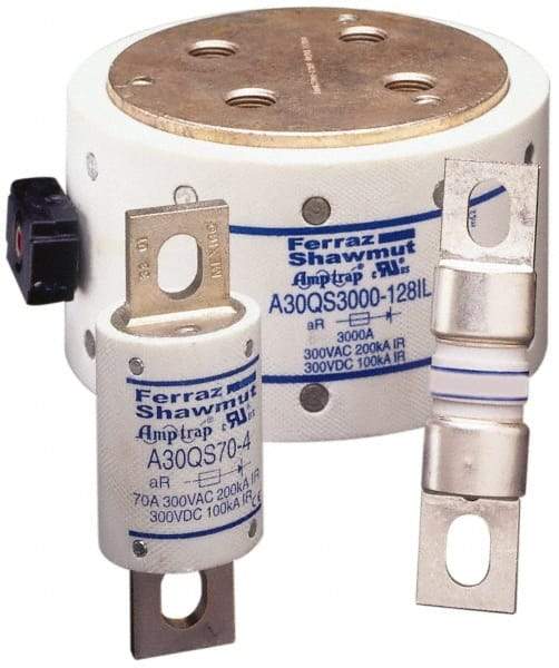 Ferraz Shawmut - 300 VAC/VDC, 15 Amp, Fast-Acting Semiconductor/High Speed Fuse - Clip Mount, 51mm OAL, 100 at DC, 200 at AC kA Rating, 9/16" Diam - Benchmark Tooling