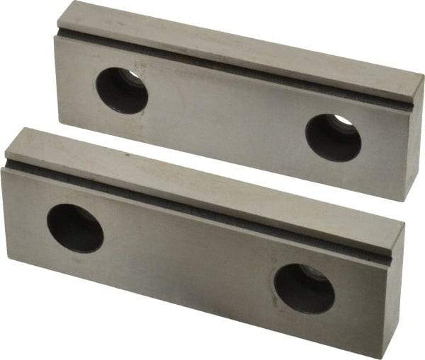 Value Collection - 4" Wide x 1.378" High x 15mm Thick, Step Vise Jaw - Steel, Fixed Jaw - Benchmark Tooling