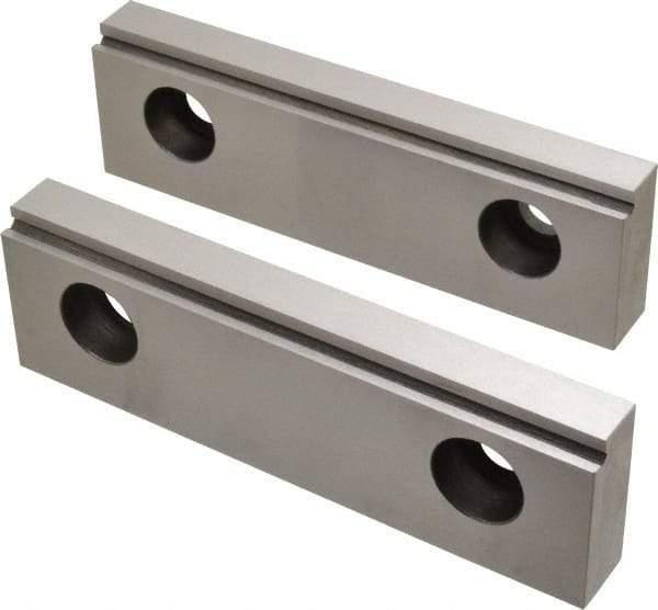 Value Collection - 6" Wide x 1-3/4" High x 18mm Thick, Step Vise Jaw - Steel, Fixed Jaw - Benchmark Tooling