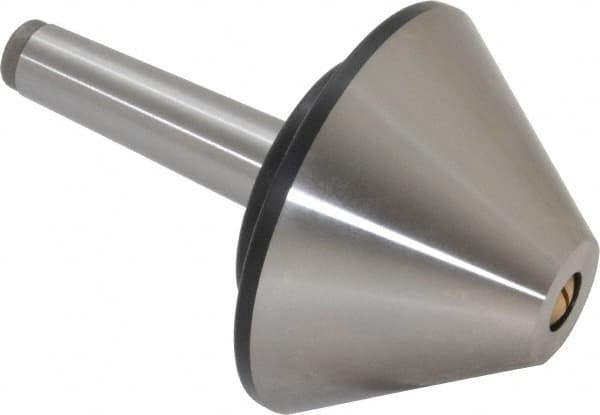 Value Collection - MT3 Taper Shank, 4.2" Head Diam Live Center - 1,200 Max RPM, 32mm Point Diam, 160mm Point Length, 800 Lb Max Workpc, Bull Nose Point - Benchmark Tooling