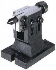 Interstate - 4" Centerline Height, Tailstock - Adjustable, Cast Iron, Use with Speed-Dex Indexing fixtures - Benchmark Tooling