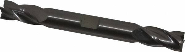 OSG - 3/8", 3/4" LOC, 3/8" Shank Diam, 3-1/2" OAL, 4 Flute, Solid Carbide Square End Mill - Double End, Uncoated, Spiral Flute, 30° Helix, Right Hand Cut, Right Hand Flute, Series 444 - Benchmark Tooling