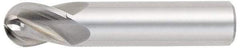 OSG - 5/8" Diam, 3/4" LOC, 4 Flute Solid Carbide Ball End Mill - Uncoated, Single End, 3" OAL, 5/8" Shank Diam, Spiral Flute - Benchmark Tooling