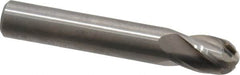 OSG - 5/16" Diam, 1/2" LOC, 4 Flute Solid Carbide Ball End Mill - Uncoated, Single End, 2" OAL, 5/16" Shank Diam, Spiral Flute - Benchmark Tooling