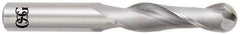 OSG - 5/16" Diam, 1-1/8" LOC, 2 Flute Solid Carbide Ball End Mill - Uncoated, Single End, 3" OAL, 5/16" Shank Diam, Spiral Flute - Benchmark Tooling