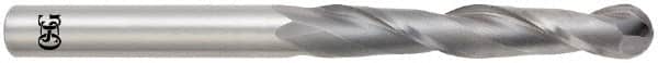 OSG - 5/16" Diam, 1-5/8" LOC, 2 Flute Solid Carbide Ball End Mill - Uncoated, Single End, 4" OAL, 5/16" Shank Diam, Spiral Flute - Benchmark Tooling