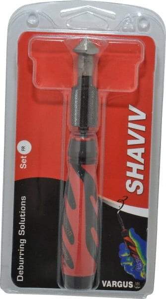 Shaviv - 3 Piece, High Speed Steel Blade, Hand Deburring Tool Set - FR Blade Holder, For Hole Edge - Benchmark Tooling