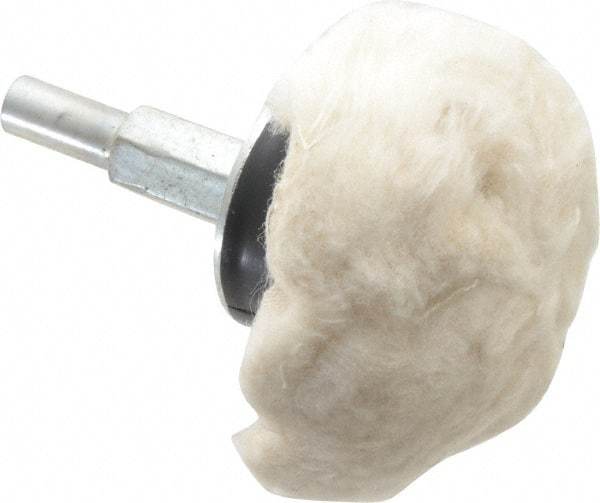 Dico - 2" Diam, 1/4" Shank Diam, Mushroom Shaped Mounted Bob - Hard Density, 2-1/2" Head Length, Wool Felt - Benchmark Tooling