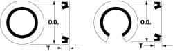 Thomson Industries - 5/8" Diam, Stainless Steel Bearing Seal for Open External Housing - 1/8" Wide x 1.129" Outside Diam - Benchmark Tooling