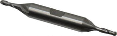 OSG - 1/8" Diam, 3/8" LOC, 2 Flute Solid Carbide Ball End Mill - Uncoated, Double End, 3-1/16" OAL, 3/8" Shank Diam, Spiral Flute - Benchmark Tooling