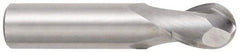 OSG - 7/16" Diam, 5/8" LOC, 2 Flute Solid Carbide Ball End Mill - Uncoated, Single End, 2-1/2" OAL, 7/16" Shank Diam, Spiral Flute - Benchmark Tooling