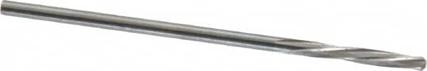 Magafor - 1.5291mm Solid Carbide 4 Flute Chucking Reamer - Spiral Flute, 0.0602" Straight Shank, 25/64" Flute Length, 1-9/16" OAL - Benchmark Tooling