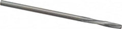 Magafor - #43 Solid Carbide 4 Flute Chucking Reamer - Spiral Flute, 0.089" Straight Shank, 7/16" Flute Length, 1-31/32" OAL - Benchmark Tooling