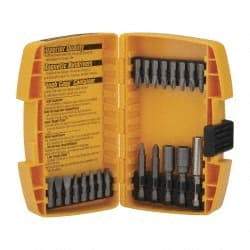 DeWALT - 21 Piece, Screwdriver Bit Set - #1, #2 & #3 Phillips, #1, #2 & #3 Square Recess, #6, #8 & #10 Slotted - Benchmark Tooling