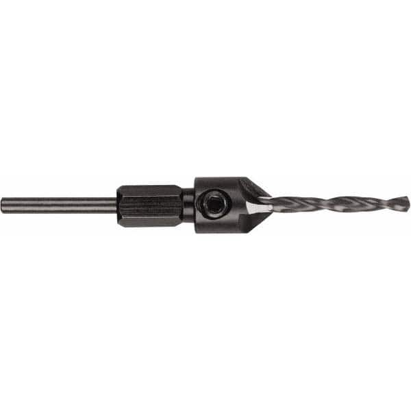 DeWALT - 3/4" Cutter Diam, 11/64" Drill Compatibility, 3-1/2" Overall Length, Adjustable Depth Drill Countersink - Benchmark Tooling