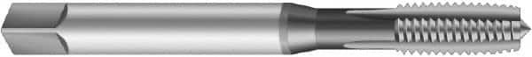 Emuge - #3-56 UNF 3B 3 Flute Bright Finish Cobalt Straight Flute Machine Tap - Modified Bottoming, Right Hand Thread, 1.969" OAL, 0.354" Thread Length, Oversize - Exact Industrial Supply