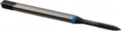 Emuge - #3-48 UNC, 2 Flute, Nitride Finish, Cobalt Spiral Point Tap - Plug Chamfer, Right Hand Thread, 1.969" OAL, 0.354" Thread Length, 0.141" Shank Diam, 3B Class of Fit, Series Rekord B-VA - Exact Industrial Supply