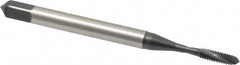 Emuge - #2-56 UNC 2 Flute 2BX Modified Bottoming Spiral Flute Tap - Cobalt, Oxide Finish, 1.772" OAL, Right Hand Flute, Right Hand Thread, Series Rekord D-Ti - Benchmark Tooling