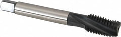 Emuge - 5/8-11 UNC 3 Flute 2BX Modified Bottoming Spiral Flute Tap - Cobalt, Oxide Finish, 4.331" OAL, Right Hand Flute, Right Hand Thread, Series Rekord D-Ti - Benchmark Tooling