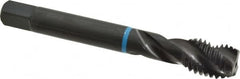 Emuge - 5/8-11 UNC 3 Flute 3B Modified Bottoming Spiral Flute Tap - Cobalt, Oxide Finish, 4.331" OAL, Right Hand Flute, Right Hand Thread, Series Enorm-VA - Benchmark Tooling