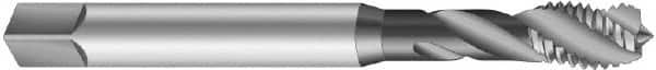 Emuge - #4-48 UNF 2 Flute 2B Bottoming Spiral Flute Tap - Cobalt, Bright Finish, 2.205" OAL, Right Hand Flute, Right Hand Thread, Series Enorm Z - Exact Industrial Supply