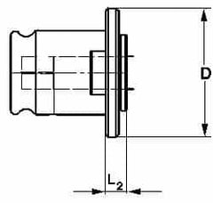 Emuge - 0.7" Tap Shank Diam, 17/32" Tap Square Size, 3/8" Pipe Tap, #3 Tapping Adapter - Exact Industrial Supply