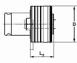 Emuge - 0.141" Tap Shank Diam, 0.11" Tap Square Size, #0 to #6 Tap, #1 Tapping Adapter - Exact Industrial Supply