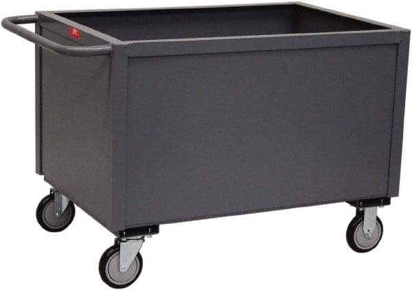 Jamco - 1,200 Lb Capacity, 1 Shelf, 4-Sided Steel Stock Truck - 30" Long x 60" Wide x 31" High, 8" Diam Wheels - Benchmark Tooling
