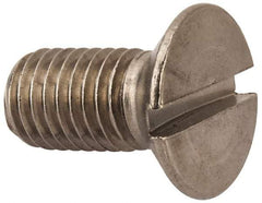 Value Collection - M12x1.75 Metric Coarse, 25mm OAL Slotted Drive Machine Screw - Flat Head, Grade 316 & A4 Stainless Steel, Uncoated, Without Washer - Benchmark Tooling