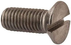 Value Collection - M12x1.75 Metric Coarse, 30mm OAL Slotted Drive Machine Screw - Flat Head, Grade 316 & A4 Stainless Steel, Uncoated, Without Washer - Benchmark Tooling