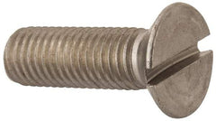 Value Collection - M12x1.75 Metric Coarse, 40mm OAL Slotted Drive Machine Screw - Flat Head, Grade 316 & A4 Stainless Steel, Uncoated, Without Washer - Benchmark Tooling