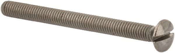 Value Collection - M3x0.50 Metric Coarse, 35mm OAL Slotted Drive Machine Screw - Oval Head, Grade 316 & A4 Stainless Steel, Uncoated, Without Washer - Benchmark Tooling