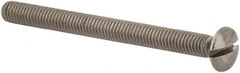 Value Collection - M3x0.50 Metric Coarse, 35mm OAL Slotted Drive Machine Screw - Oval Head, Grade 316 & A4 Stainless Steel, Uncoated, Without Washer - Benchmark Tooling