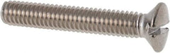 Value Collection - M4x0.70 Metric Coarse, 25mm OAL Slotted Drive Machine Screw - Oval Head, Grade 316 & A4 Stainless Steel, Uncoated, Without Washer - Benchmark Tooling