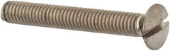 Value Collection - M4x0.70 Metric Coarse, 30mm OAL Slotted Drive Machine Screw - Oval Head, Grade 316 & A4 Stainless Steel, Uncoated, Without Washer - Benchmark Tooling