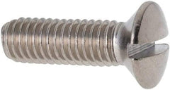 Value Collection - M5x0.80 Metric Coarse, 16mm OAL Slotted Drive Machine Screw - Oval Head, Grade 316 & A4 Stainless Steel, Uncoated, Without Washer - Benchmark Tooling