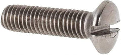 Value Collection - M5x0.80 Metric Coarse, 20mm OAL Slotted Drive Machine Screw - Oval Head, Grade 316 & A4 Stainless Steel, Uncoated, Without Washer - Benchmark Tooling