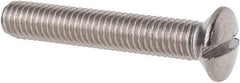Value Collection - M5x0.80 Metric Coarse, 30mm OAL Slotted Drive Machine Screw - Oval Head, Grade 316 & A4 Stainless Steel, Uncoated, Without Washer - Benchmark Tooling