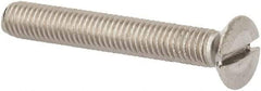 Value Collection - M5x0.80 Metric Coarse, 35mm OAL Slotted Drive Machine Screw - Oval Head, Grade 316 & A4 Stainless Steel, Uncoated, Without Washer - Benchmark Tooling