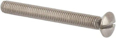 Value Collection - M5x0.80 Metric Coarse, 45mm OAL Slotted Drive Machine Screw - Oval Head, Grade 316 & A4 Stainless Steel, Uncoated, Without Washer - Benchmark Tooling