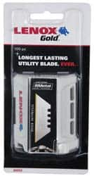 Lenox - 100 Piece Bi-Metal Utility Knife Blade - 2-3/8" OAL - Benchmark Tooling