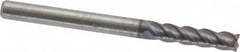 ProMax - 1/8", 4 Flute, Single End, Solid Carbide, 0.01" Corner Radius End Mill - 1-1/2" OAL, 40° Helix, Right Hand Flute, 1/2" LOC, Right Hand Cut - Benchmark Tooling