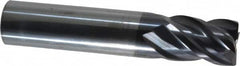 ProMax - 1/2", 4 Flute, Single End, Solid Carbide, 0.02" Corner Radius End Mill - 2-1/2" OAL, 40° Helix, Right Hand Flute, 5/8" LOC, Right Hand Cut - Benchmark Tooling