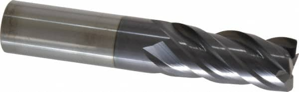 ProMax - 3/4", 4 Flute, Single End, Solid Carbide, 0.03" Corner Radius End Mill - 4" OAL, 40° Helix, Right Hand Flute, 1-5/8" LOC, Right Hand Cut - Benchmark Tooling