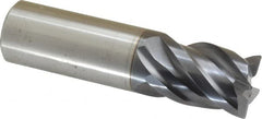 ProMax - 3/4", 4 Flute, Single End, Solid Carbide, 0.03" Corner Radius End Mill - 3" OAL, 40° Helix, Right Hand Flute, 1" LOC, Right Hand Cut - Benchmark Tooling