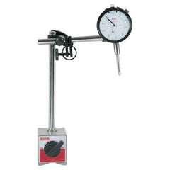 SPI - 0.001" Graduation, 0-100 Dial Reading, Dial Indicator & Base Kit - 63mm Base Length x 50mm Base Width x 55mm Base Height, 2-1/4" Dial Diam - Benchmark Tooling