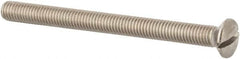 Value Collection - M5x0.80 Metric Coarse, 60mm OAL Slotted Drive Machine Screw - Oval Head, Grade 316 & A4 Stainless Steel, Uncoated, Without Washer - Benchmark Tooling