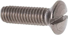 Value Collection - M6x1.00 Metric Coarse, 20mm OAL Slotted Drive Machine Screw - Oval Head, Grade 316 & A4 Stainless Steel, Uncoated, Without Washer - Benchmark Tooling